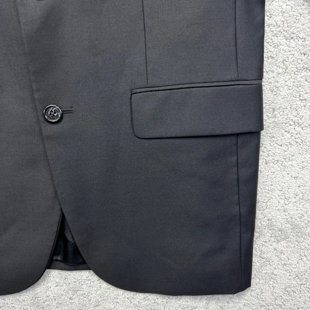 Jos A Bank Signature Collection Blazer Mens 38R Black Tailored Fit 100% Wool
